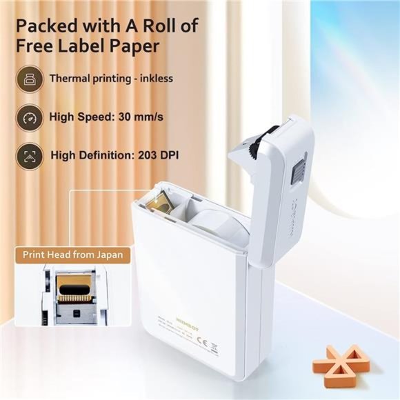 Label Maker Machine with Tape, D110 Portable Bluetooth Label Printer for Storage - Picture 6 of 6